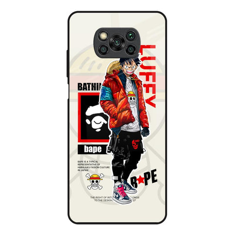 Bape Luffy Glossy Case for Poco X3