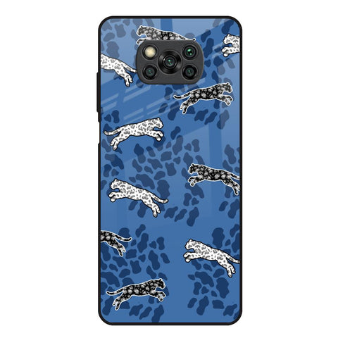 Blue Cheetah Glossy Case for Poco X3