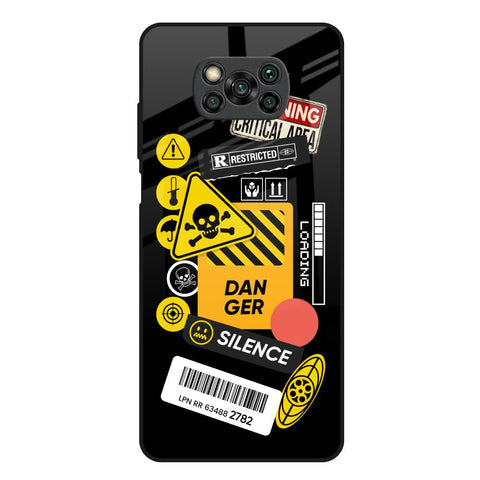 Danger Signs Glossy Case for Poco X3