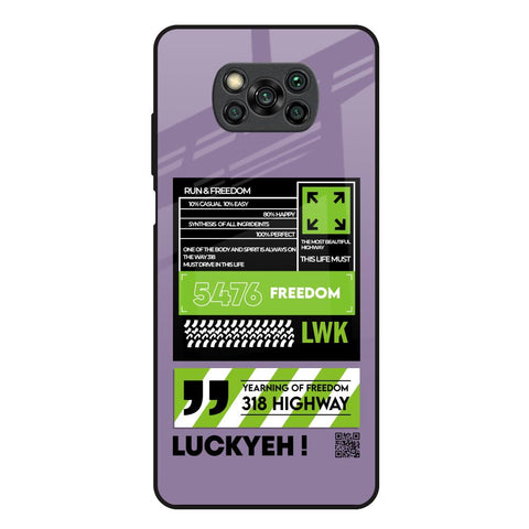 Run & Freedom Glossy Case for Poco X3