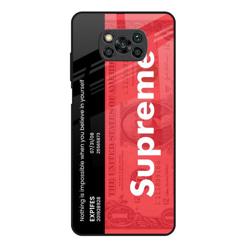 Supreme Ticket Glossy Case for Poco X3