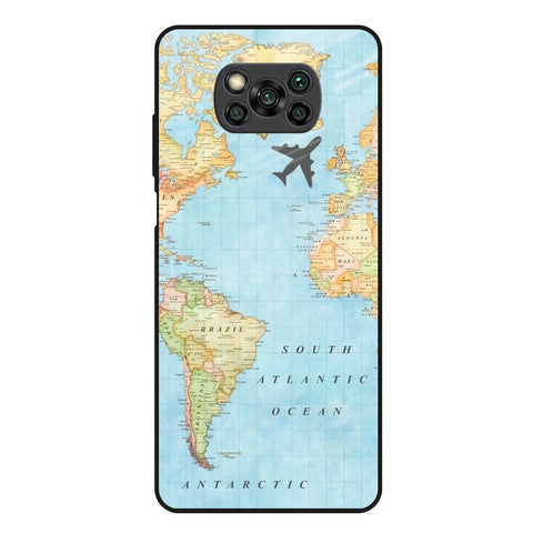 Travel Map Glossy Case for Poco X3