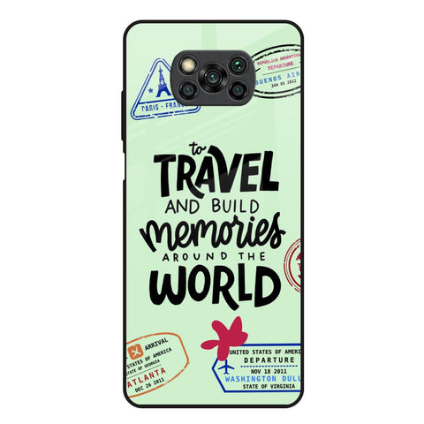 Travel Stamps Glossy Case for Poco X3