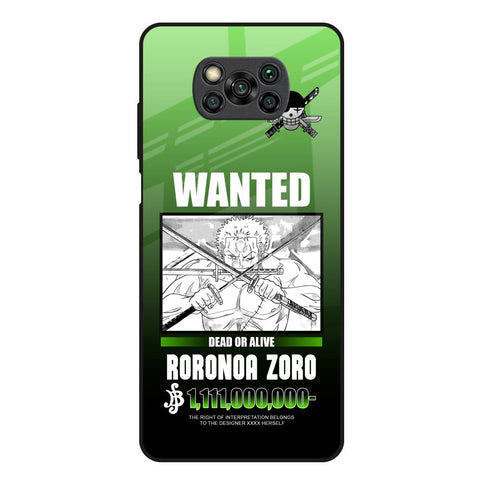 Zoro Wanted Glossy Case for Poco X3