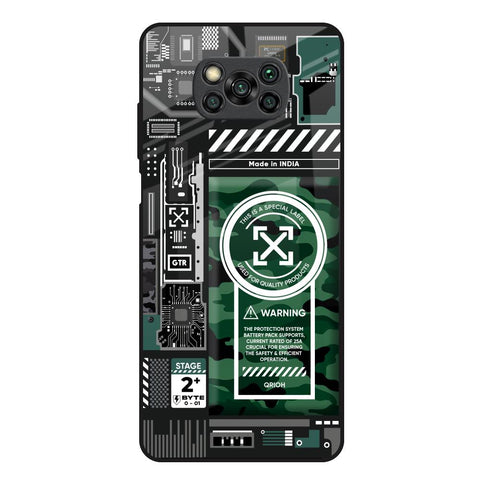 Green Camo Circuit Glossy Case for Poco X3