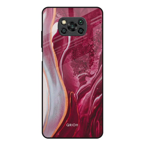 Crimson Ruby Glossy Case for Poco X3