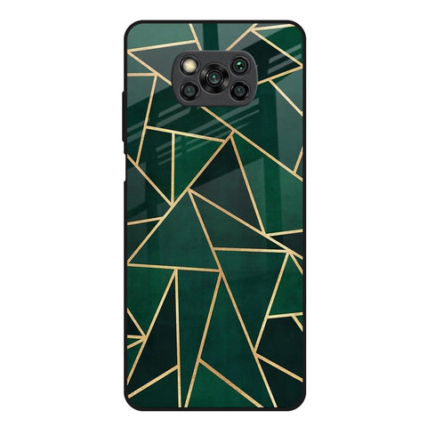 Abstract Green Glossy Case For Poco X3