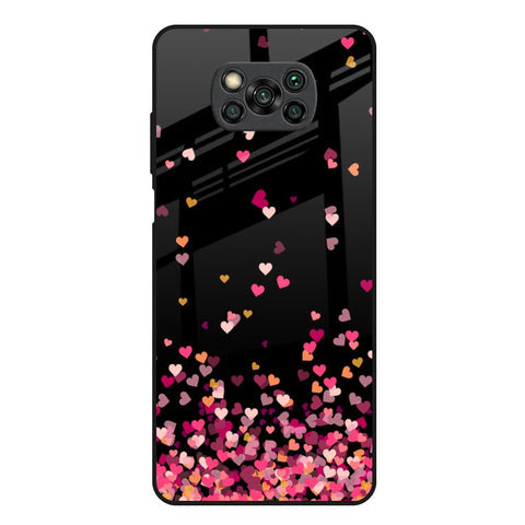 Heart Rain Fall Glossy Case For Poco X3