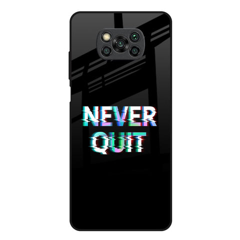 Never Quit Glossy Case For Poco X3