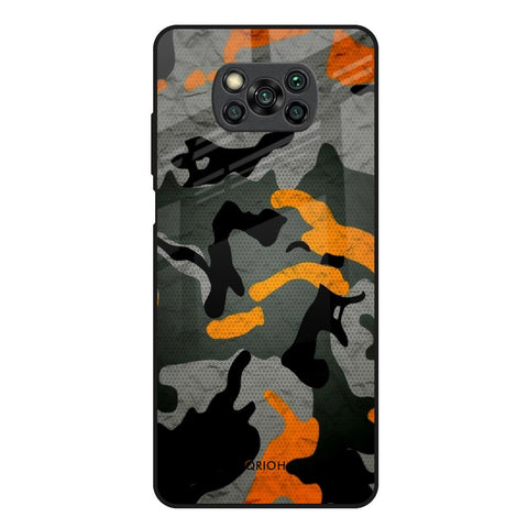 Camouflage Orange Glossy Case For Poco X3