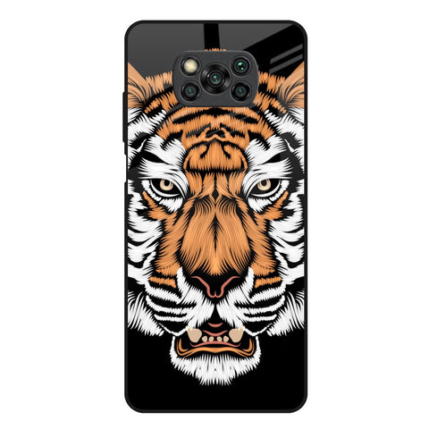 Angry Tiger Glossy Case For Poco X3