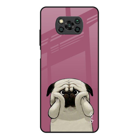 Funny Pug Face Glossy Case For Poco X3
