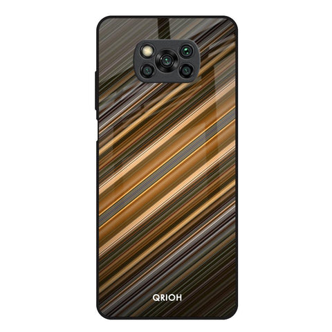 Diagonal Slash Pattern Glossy Case for Poco X3
