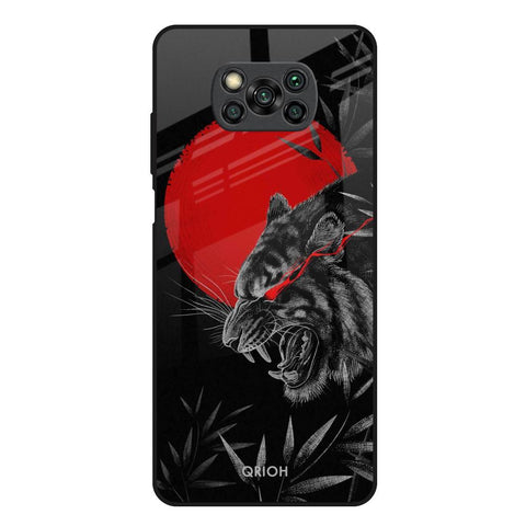 Red Moon Tiger Glossy Case for Poco X3