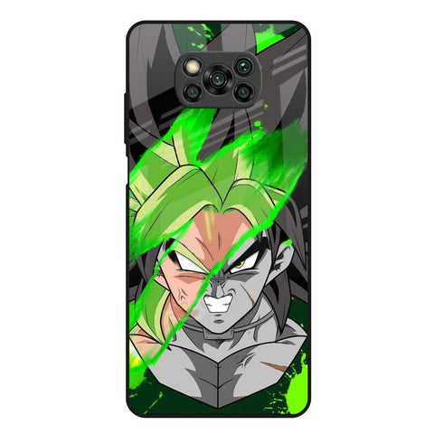 Anime Green Splash Glossy Case for Poco X3
