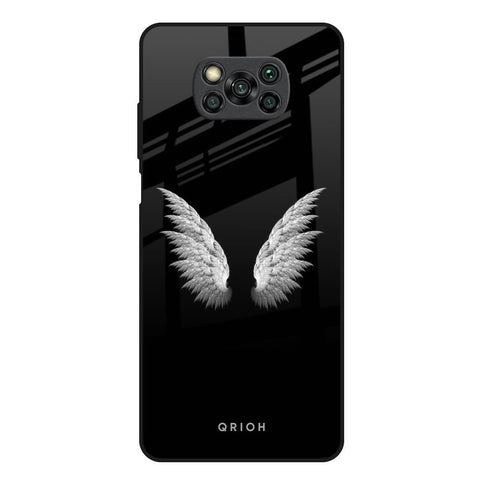 White Angel Wings Glossy Case for Poco X3
