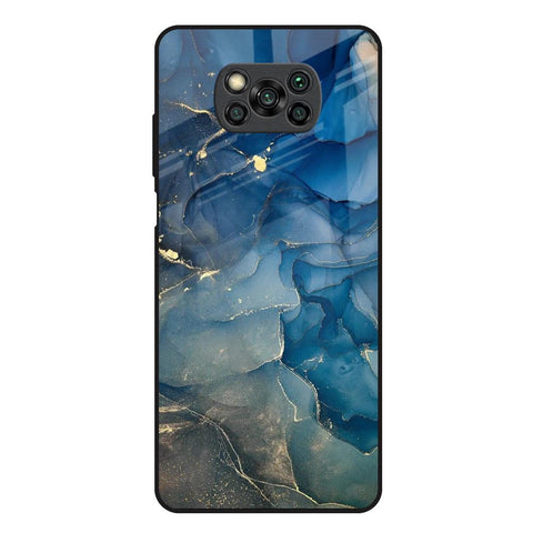 Blue Cool Marble Glossy Case for Poco X3