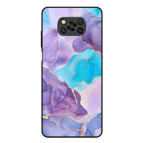Alcohol ink Marble Glossy Case for Poco X3