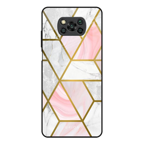 Geometrical Marble Glossy Case for Poco X3