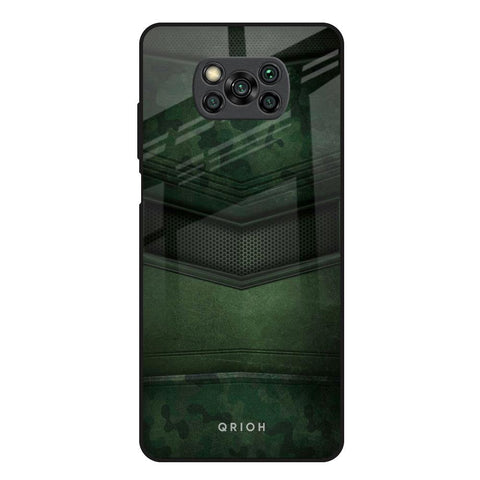 Green Leather Glossy Case for Poco X3