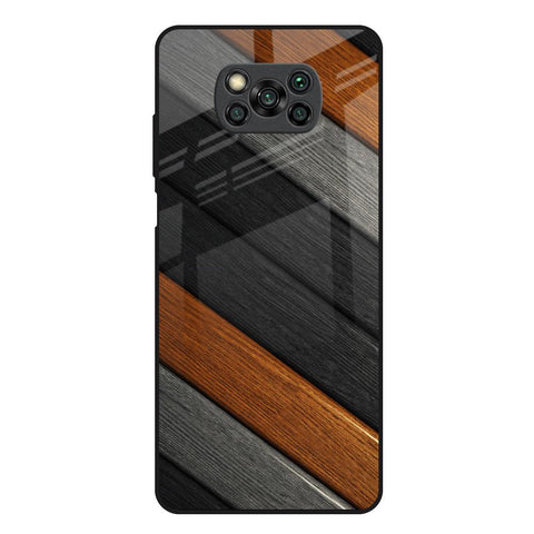 Tri Color Wood Glossy Case for Poco X3