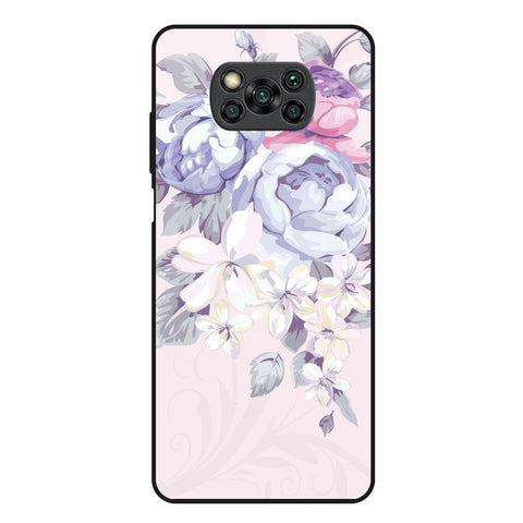Elegant Floral Glossy Case for Poco X3