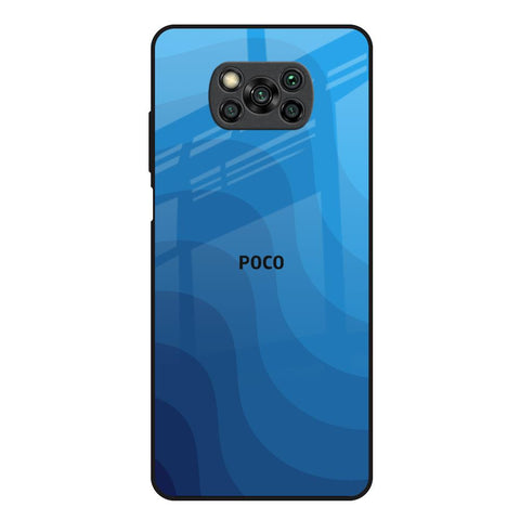 Blue Wave Abstract Glossy Case for Poco X3