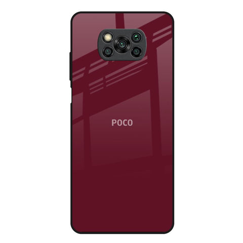 Classic Burgundy Glossy Case for Poco X3
