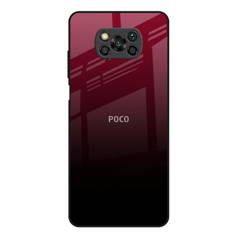 Wine Red Glossy Case For Poco X3