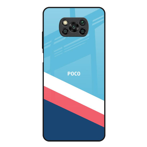 Pink & White Stripes Glossy Case For Poco X3