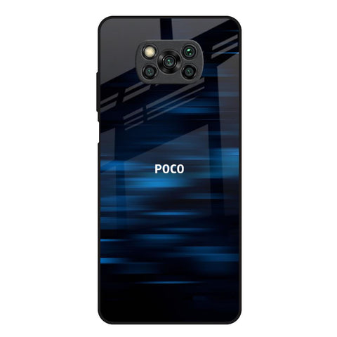 Blue Rough Abstract Glossy Case for Poco X3