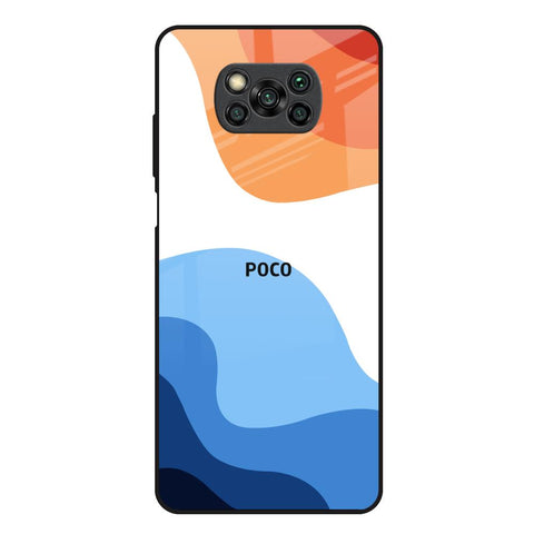 Wavy Color Pattern Glossy Case for Poco X3