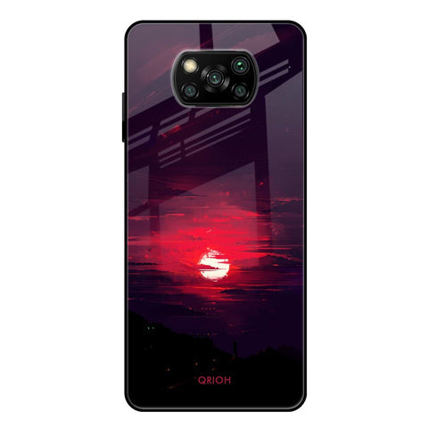 Morning Red Sky Glossy Case For Poco X3