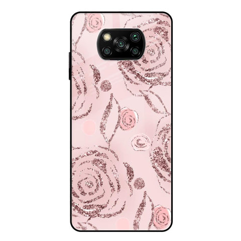 Shimmer Roses Glossy case for Poco X3