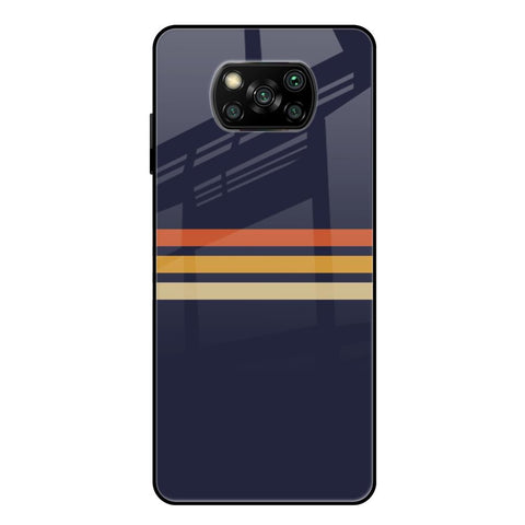 Tricolor Stripes Glossy Case For Poco X3