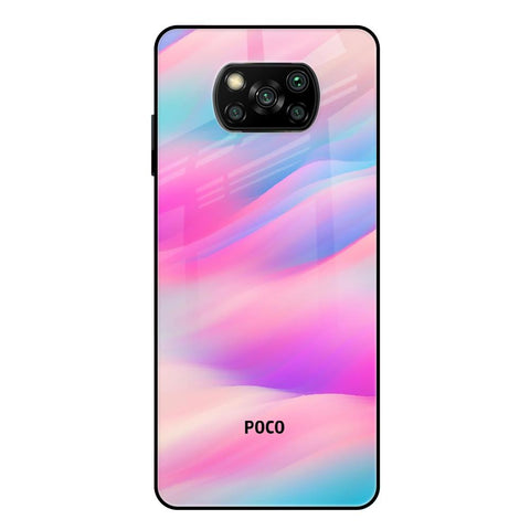 Colorful Waves Glossy case for Poco X3