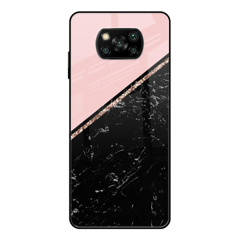Marble Texture Pink Glossy Case For Poco X3