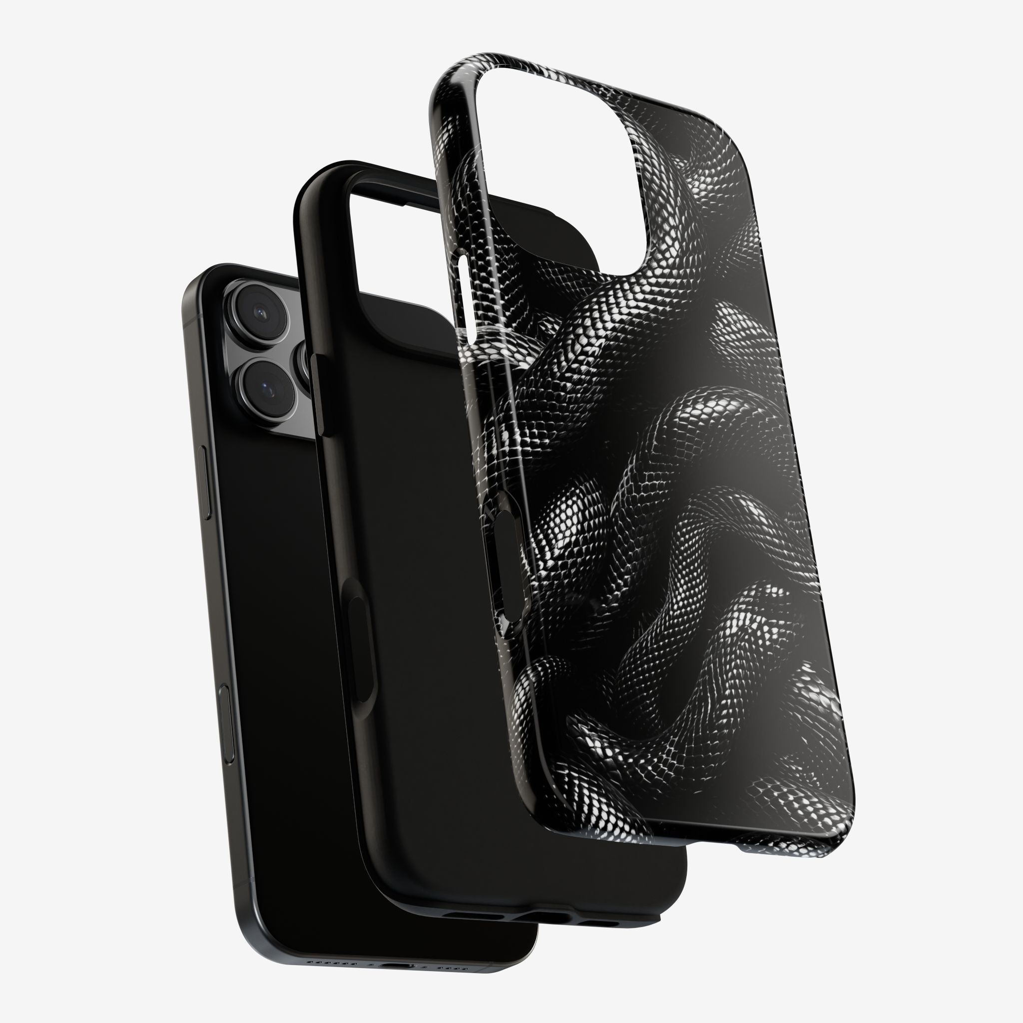 Black Snakes Premium Tough Shining Phone Case (Double Layer) Available For All iPhone Models
