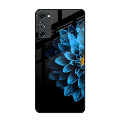 Half Blue Flower Glossy Case for Samsung Galaxy S20 FE