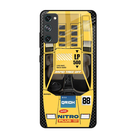 Yellow Racing Car Glossy Case for Samsung Galaxy S20 FE