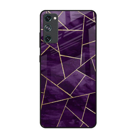 Geometric Purple Glossy Case For Samsung Galaxy S20 FE