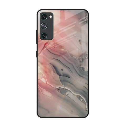 Pink And Grey Marble Glossy Case For Samsung Galaxy S20 FE
