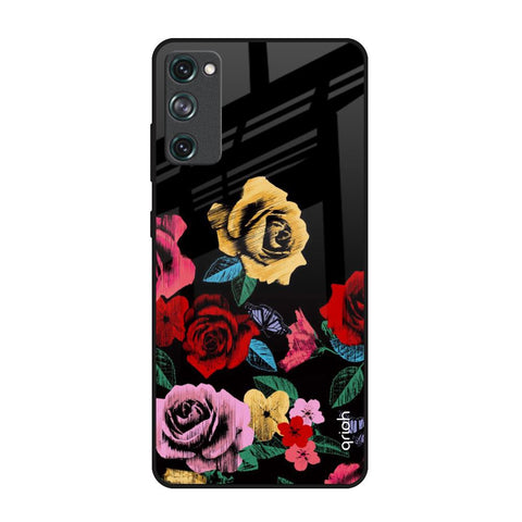 Floral Decorative Glossy Case For Samsung Galaxy S20 FE