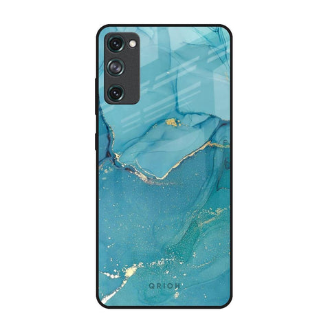 Blue Golden Glitter Glossy Case for Samsung Galaxy S20 FE