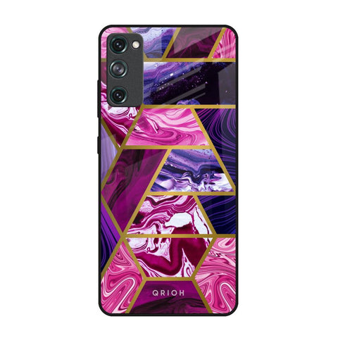 Electroplated Geometric Marble Glossy Case for Samsung Galaxy S20 FE