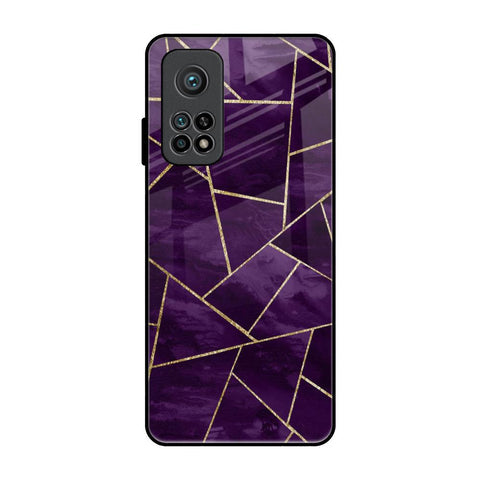 Geometric Purple Glossy Case For Xiaomi Mi 10T