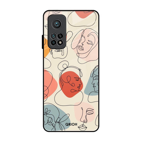 Abstract Faces Glossy Case for Xiaomi Mi 10T