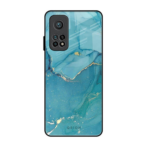 Blue Golden Glitter Glossy Case for Xiaomi Mi 10T