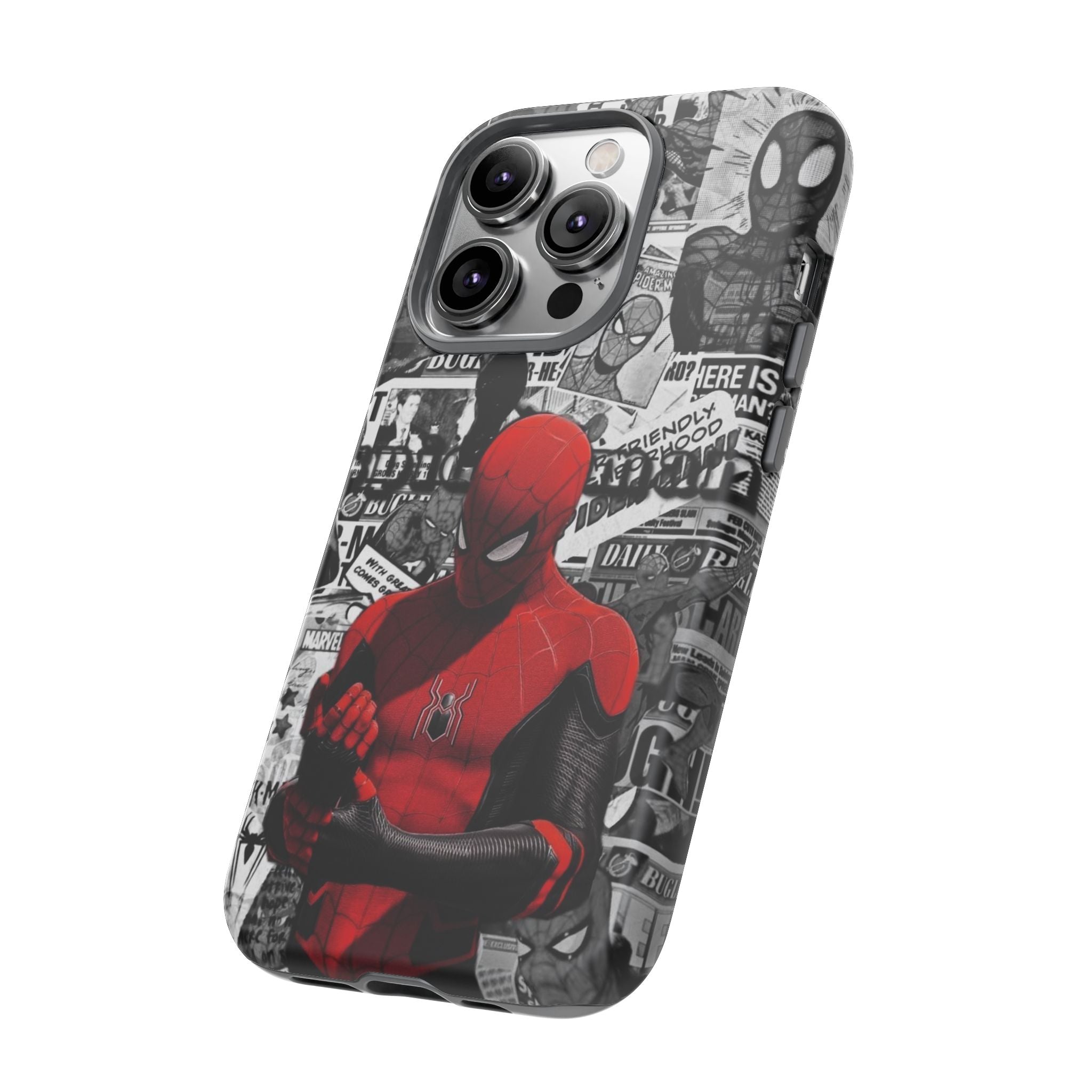 Red Mask Collage Premium Tough Shining Phone Case (Double Layer) Available For All iPhone Models