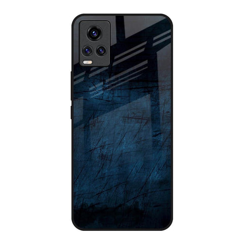Dark Blue Grunge Glossy Case for Vivo V20